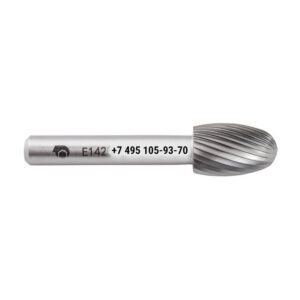 Борфреза твердосплавная E142508‑SC (спиральная насечка, 14х25х8х70, SDW Tools)